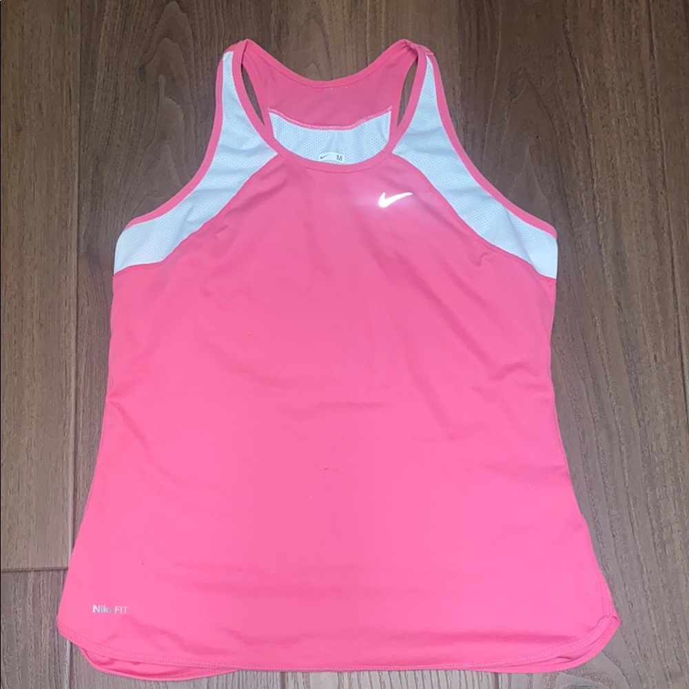 Nike Pink Fitted Tank Top Racerback
